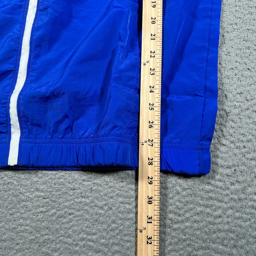Barstool Sports Windbreaker‎ Jacket Mens Large Red Blue Nylon Mock Neck Full Zip